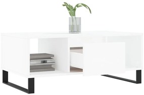 vidaXL Τραπεζάκι Σαλονιού Λευκό 90 x 50 x 36,5 εκ. Επεξεργασμένο Ξύλο