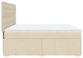 ΚΡΕΒΑΤΙ BOXSPRING ΜΕ ΣΤΡΩΜΑ ΚΡΕΜ 180X200 ΕΚ. ΥΦΑΣΜΑΤΙΝΟ 3291766