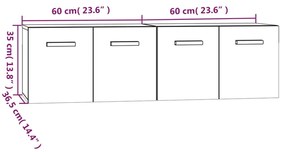 ΝΤΟΥΛΑΠΙΑ ΤΟΙΧΟΥ 2 ΤΕΜ. ΛΕΥΚΑ 60 X 36,5 X 35 ΕΚ. ΕΠΕΞ. ΞΥΛΟ 3115628