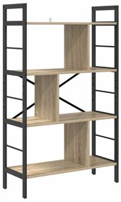 vidaXL Ράφι Βιβλίων Δρύς Sonoma 75 x 30 x 123,5 εκ. Επεξεργασμένο ξύλο