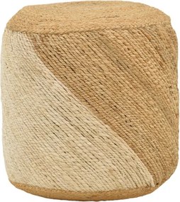 Σκαμπό Elision Inart φυσικό-μπεζ 100% γιούτα Φ38x38εκ