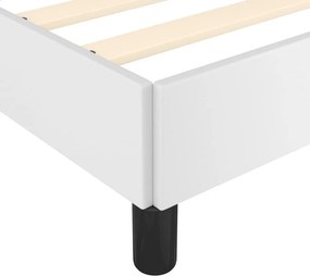 vidaXL Πλαίσιο Κρεβατιού χωρίς στρώμα Λευκό 120x190 εκ.Συνθ. Δέρμα