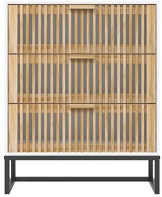vidaXL Συρταριέρα Λευκή 60 x 30 x 75 εκ. από Επεξεργασμένο Ξύλο