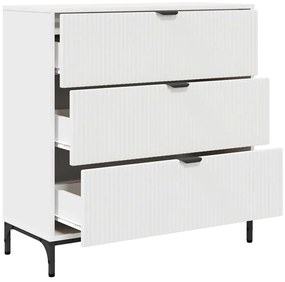 vidaXL Πλαϊνό γραφείο Λευκό 79.5 x 33 x 82 εκ Επεξεργασμένο ξύλο
