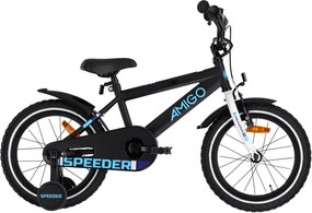 Speeder 16 Inch Boys Coaster Brake BlackBlueAMIGO