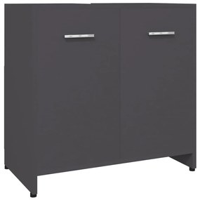 vidaXL Ντουλάπι Νιπτήρα Γκρι 60 x 33 x 61 εκ. από Μοριοσανίδα
