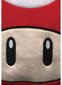 Μαξιλάρι Mario Bros 43 x 3 x 43 cm Λευκό Κόκκινο πολυεστέρας Μανιτάρι