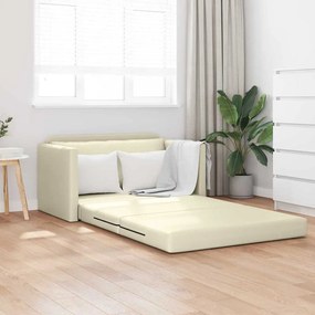 vidaXL Καναπές Κρεβάτι 2 σε 1 Κρεμ 124x71x78 cm Τεχνητό Δέρμα