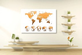 Σφαίρες εικόνας με παγκόσμιο χάρτη
