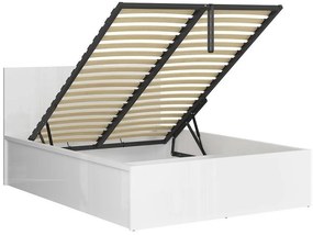 Κρεβάτι Boston DR105, Διπλό, Άσπρο, 160x200, Πλαστικοποιημένη μοριοσανίδα, Τάβλες για Κρεβάτι, 169x205x95cm, 115 kg | Epipla1.gr