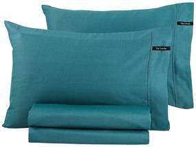 Σεντόνι King Size Με Λάστιχο (180x200+35) Guy Laroche Minimal Πετρόλ