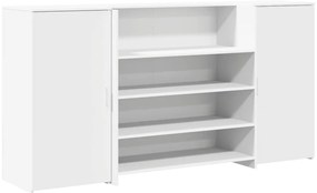 vidaXL Γραφείο υποδοχής Λευκό 200x50x103,5 εκ. Επεξεργασμένο Ξύλο