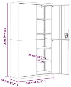 ΑΡΧΕΙΟΘΗΚΗ ΑΝΟΙΧΤΟ ΓΚΡΙ 105 X 40 X 180 ΕΚ. ΑΤΣΑΛΙΝΗ 339769