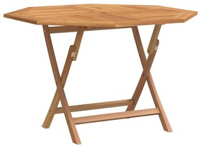 vidaXL Τραπέζι Κήπου Πτυσσόμενο 110 x 110 x 75 εκ. Μασίφ Ξύλο Teak