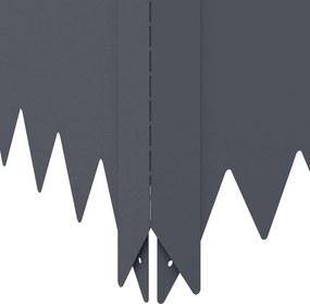 vidaXL Περίγραμμα γκαζόν 4 τμχ. 100 x 100 x 20 cm Ατσάλι Ανθρακί
