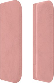 vidaXL Κρεβάτι Boxspring με Στρώμα Ροζ 180x200 εκ. Βελούδινο