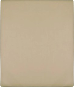 vidaXL Σεντόνι με Λάστιχο Taupe 100x200 εκ. Βαμβακερό Ζέρσεϊ