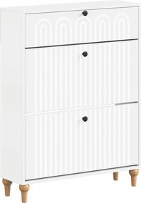 vidaXL Ντουλάπα Παπουτσιών ALKMAAR 78 x 24 x 103 εκ. Λευκό