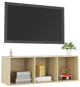 vidaXL Έπιπλο Τηλεόρασης Sonoma Δρυς 107 x 35 x 37 εκ. από Επεξ. Ξύλο