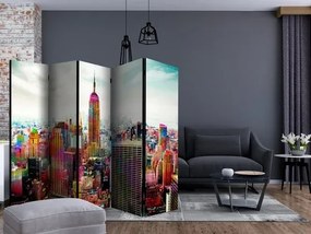 Διαχωριστικό με 5 τμήματα - Colors of New York City II [Room Dividers]