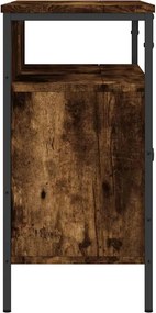 vidaXL Ντουλάπι Νιπτήρα Μπάνιου Καπνιστή Δρυς 80x30x60 εκ. Επεξ. Ξύλο
