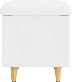 vidaXL Οθωμανικό αποθήκευσης Λευκός 40 x 40 x 45 cm Τεχνητό δέρμα