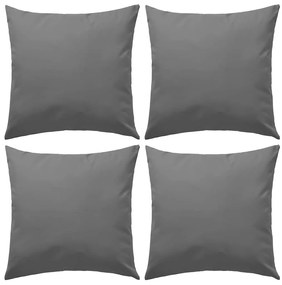 vidaXL Μαξιλάρια Εξωτερικού Χώρου 4 τεμ. Γκρι 45 x 45 εκ.