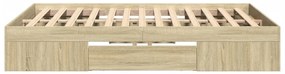 vidaXL Πλαίσιο Κρεβατιού Χωρ. Στρώμα Sonoma Δρυς 140x200εκ. Επ. Ξύλο