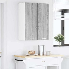 vidaXL Κρεμαστό ντουλάπι Γκρι Σομόνα και Λευκό 30 x 31 x 80 εκ.