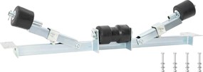 vidaXL Κάτω Στήριξη Τρέιλερ Σκάφους 90,5 x 12 x 32 εκ. Ασημί