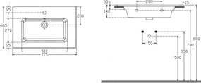 Bianco Ceramica Flat 36070 72x46 - Νιπτήρας μπάνιου