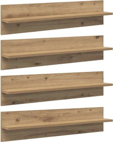 vidaXL Ράφια Τοίχου 4 τμχ. Artisan Oak 80 x 11,5 x 18 εκ