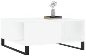 vidaXL Τραπεζάκι Σαλονιού Λευκό 80 x 80 x 36,5 εκ. Επεξεργασμένο Ξύλο