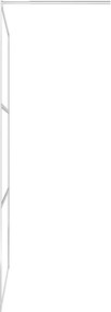 vidaXL Οθόνες ντους Ασημί 80 x 195 cm Γυαλί και Αλουμίνιο