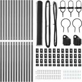 vidaXL Στύλος Περιφράξεων Γκρι 25 x 1,4 μ (πλέγμα 13 mm)