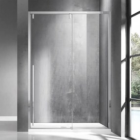 Καμπίνα Ντουζιέρας Από Τοίχο Σε Τοίχο Συρόμενη Santorini 400 SANC400130 8mm Clear-Chrome Karag 130 x200 Αλουμίνιο,Γυαλί