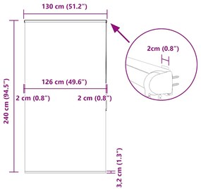 ΚΟΥΡΤΙΝΑ ΜΠΑΝΙΟΥ ΡΟΛΟ ΚΑΣΕΤΑ 130X240ΕΚ. ΠΛΑΤΟΣ ΥΦΑΣΜΑΤΟΣ 126ΕΚ. 4015015