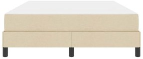 vidaXL Κρεβάτι με ελατήρια με στρώμα Κρεμ 140 x 200 cm ύφασμα