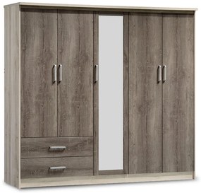 Intrahome Ντουλάπα ρούχων πεντάφυλλη OLYMPUS Intrahome χρώμα castillo-toro 198x57x183εκ | SKU: INTRAPA-234111135