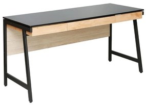 Γραφείο Εργασίας Nest 28-0316 140x58x75 Black-Natural