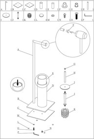 Tube 2nd version white σταντ χαρτιού υγείας + πιγκάλ Sealskin