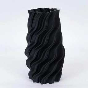 Βάζο Πορσελάνινο 3D 752-21101 16x15x30cm Black Estheti Home Porcelain