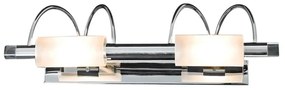 Φωτιστικό Τοίχου - Απλίκα 77-1056 W8933/2L Cylinder Chrome Homelighting Metal, Glass