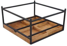 COMBO COFFEE TABLE ΚΑΡΥΔΙ ΜΑΥΡΟ 84x80xH42cm