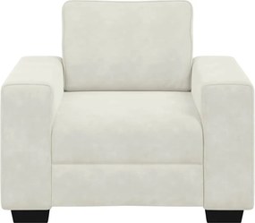 vidaXL Πολυθρόνα-Καναπέ-Κρεμ 100x77x82 εκ. Βελούδο