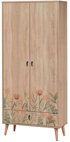 Ντουλάπα Παιδική Δίφυλλη City Gardrop Tulip 863SPH4247 80x45x190cm Multi Δίφυλλη