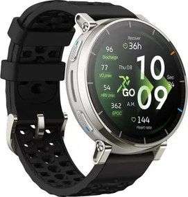 Amazfit Active 3 Premium NFC, 45mm με ζώνη πυριτίου, χρυσό μαύρο EU W2558GL1N