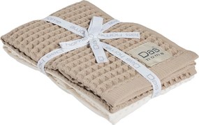 Ποτηρόπανα Πικέ (Σετ 2τμχ) Das Home Kitchen 0800 Ivory-Beige