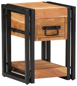 vidaXL Κομοδίνο 30x30x40 εκ Μασίφ Ξύλο Ακακίας