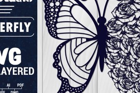 Σετ των 2 Intra απο ξύλο plywood 3mm-4mm πάχος Χαρτί 3D Butterfly Multilayered Δίασταση 1500x1500 cm INTRAFABR-88861591